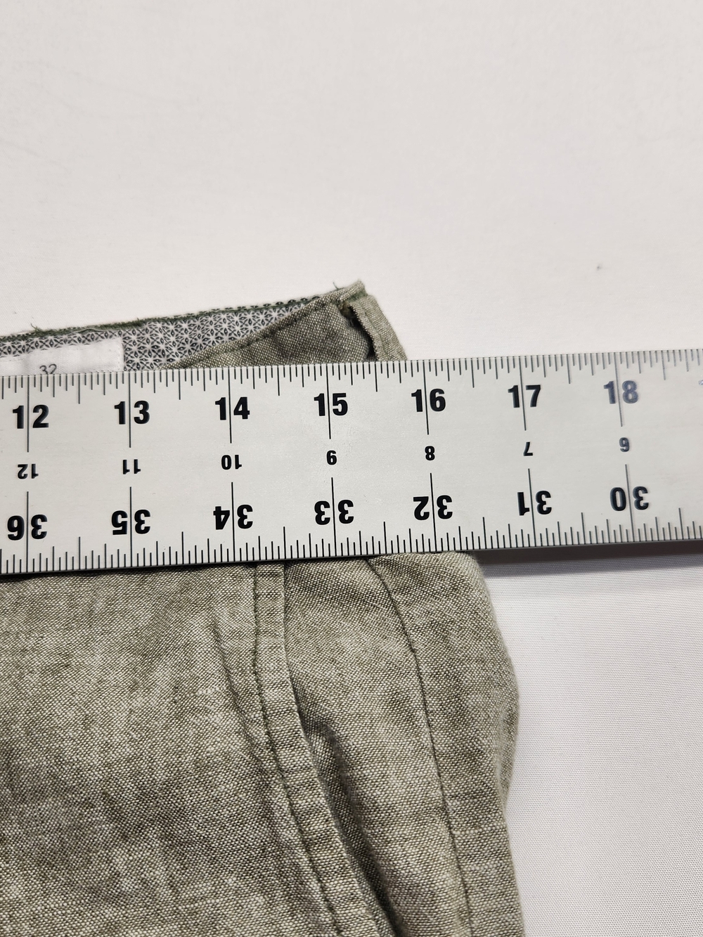 ⭐️Bruno Linen Blend Chino Shorts Sage Green 32 Classic Coastal - Picture 5 of 13